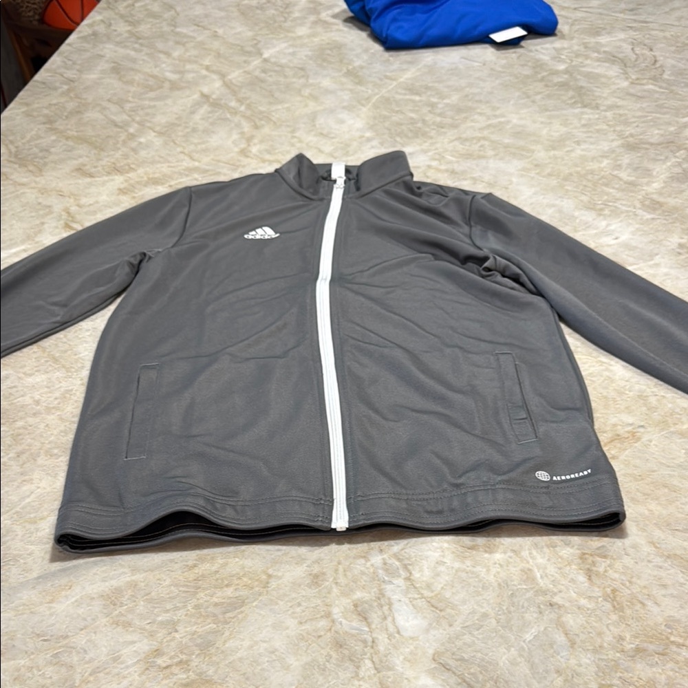 Adidas Gray full zip jacket #7 on the back. Never worn
